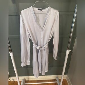 Elegant White Button-Up Dress